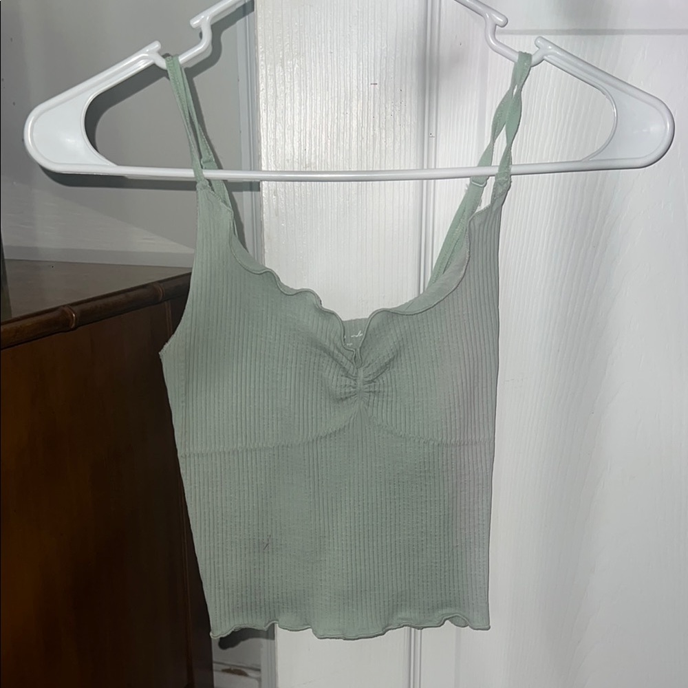 Urban Outfitters Out from Under Green Ruched Crop Camisole